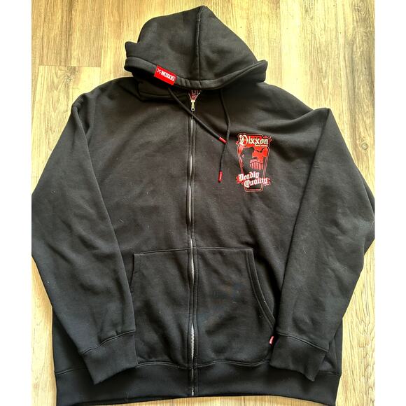 Dixxon Flannel Dracula Nosferatu Deadly Quality Black Hoodie Mens Size XXL EUC - Picture 1 of 10